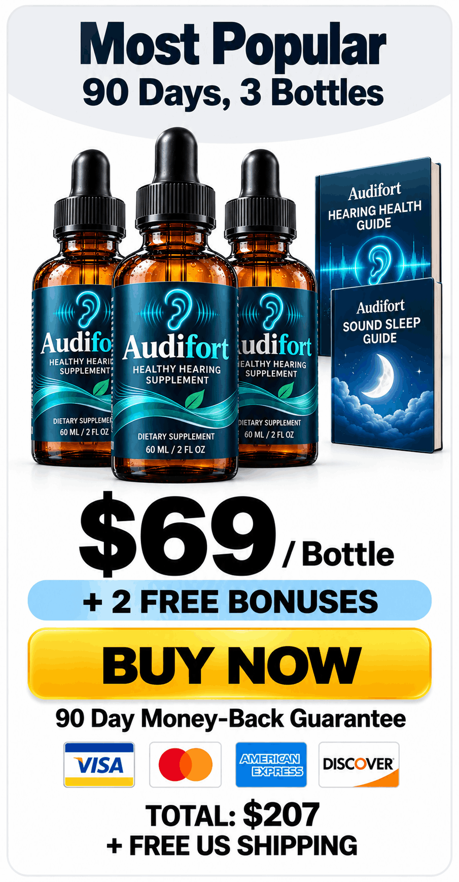 Audifort  3 bottles